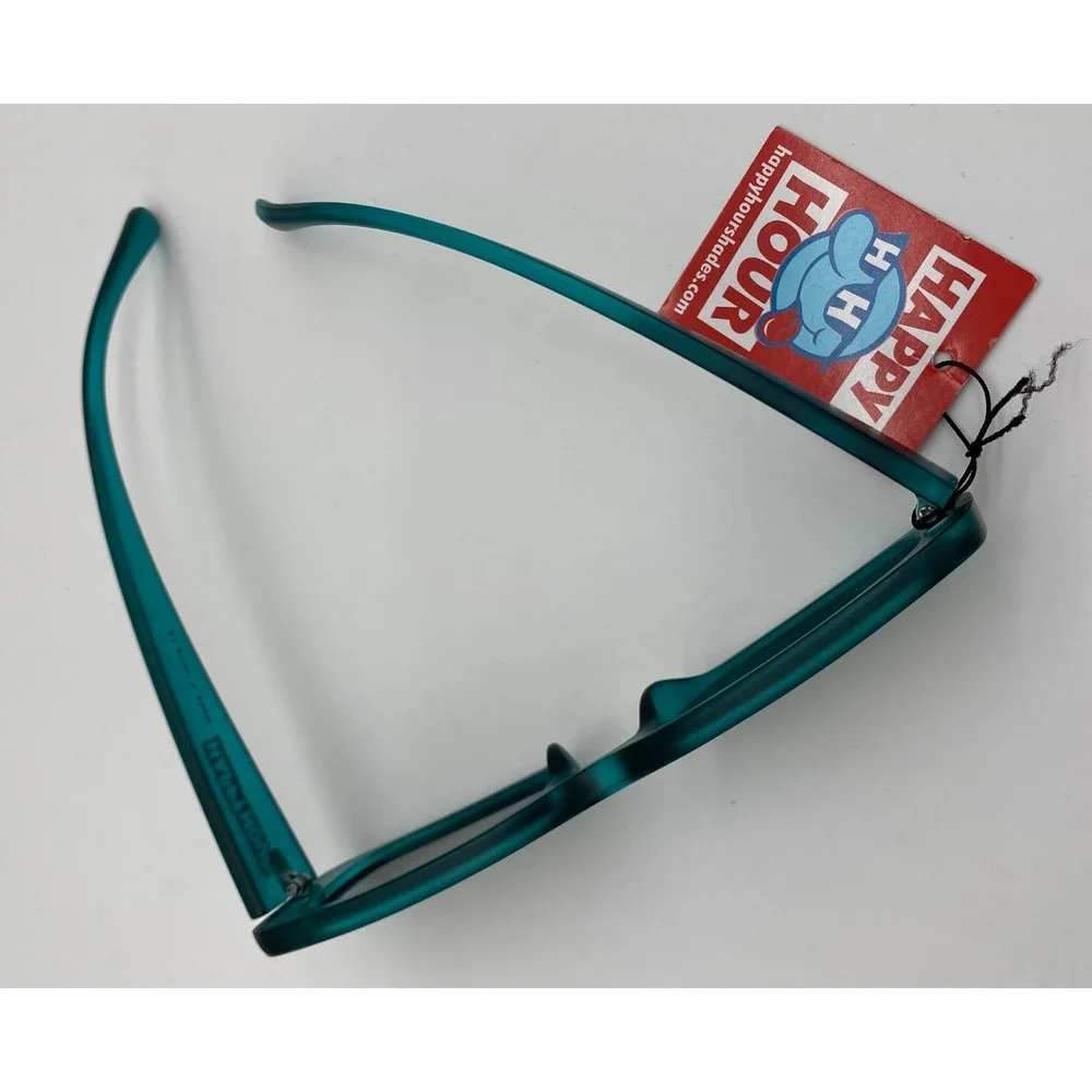 Happy Hour Huckleberry Sunglasses Teal Matte Rectangular UV400 Skate Shades NEW